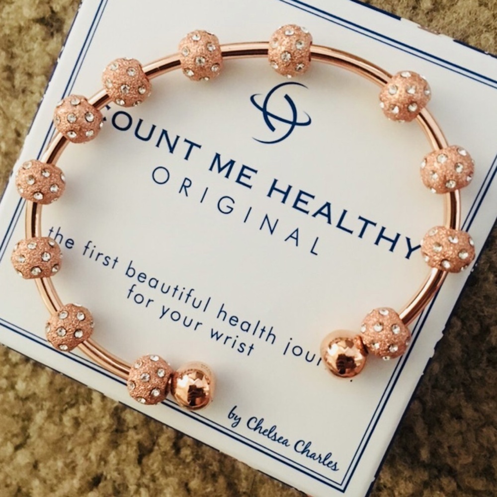 Count Me Healthy Rose Gold Stackable Bracelet